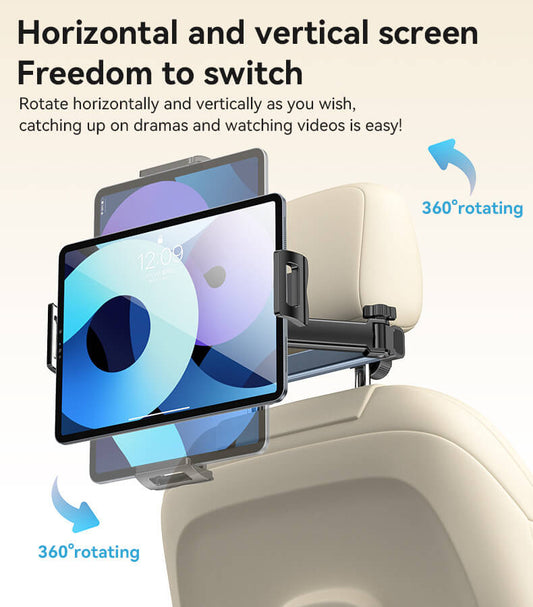Yesido 360 Rotating Extra Wide Clamping Car Seat Phone & Tablet Holder #C294