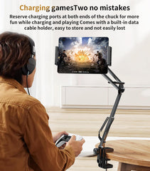 Yesido 360° Adjustable Folding Tablet & Phone Holder with Clamp #C296
