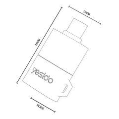 Yesido USB-C TF Card Reader with Lanyard #GS37