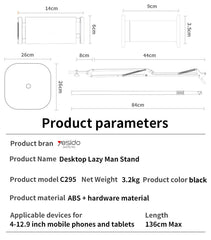 Yesido 360° Rotating Phone & Tablet Floor Stand #C295