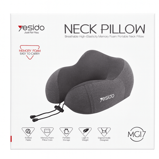 Yesido Ergonomic Travel Memory Foam Neck Pillow #MG17